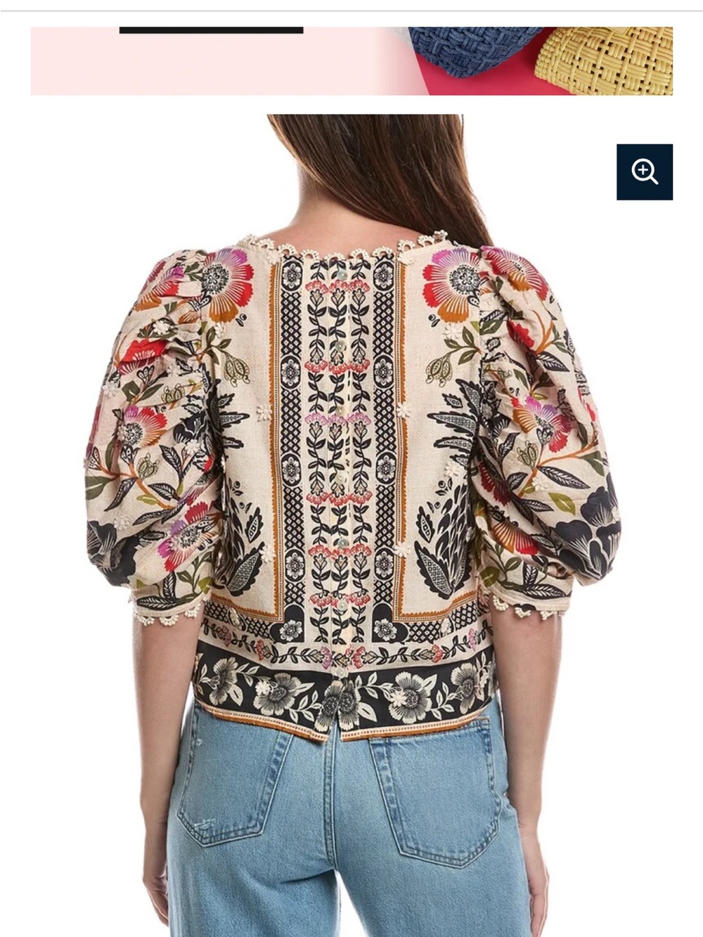 NWOT FARM MEDUIM 6/8/10 Rio Romantic Garden Blouse Top Shirt Cotton! - Picture 4 of 5